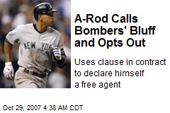 A-Rod Calls Bombers' Bluff and Opts Out