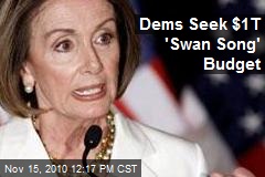 Dems Seek $1T 'Swan Song' Budget