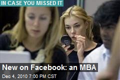 New on Facebook: an MBA