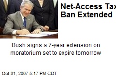 Net-Access Tax Ban Extended
