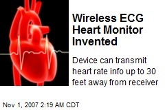 Wireless ECG Heart Monitor Invented