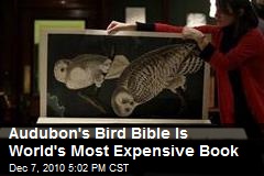 Audubon's Bird Bible Is World's Most Expensive Book