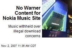 No Warner Content for Nokia Music Site