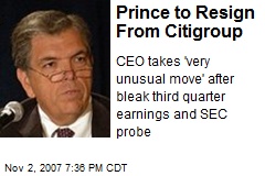 Prince to Resign From Citigroup