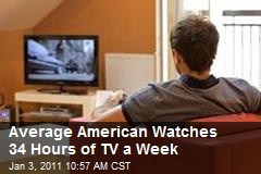 Average American Watches 34 Hours of TV a Week