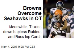 Browns Overcome Seahawks in OT