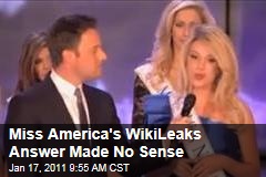 Miss America's WikiLeaks Answer Made No Sense