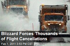 Blizzard Forces Thousands of Flight Cancellations