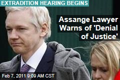 Assange Lawyer Warns of 'Denial of Justice'