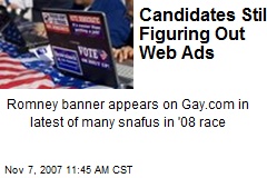 Candidates Still Figuring Out Web Ads