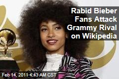 Rabid Bieber Fans Attack Grammy Rival on Wikipedia