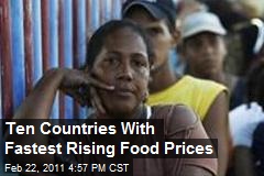 Ten Countries With The Fastest Rising Food Prices