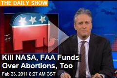 Daily Show Video: If GOP Wants to Cut Planned Parenthood Funding, Why Not Defund NASA, FAA Too?