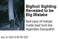 Bigfoot Sighting Revealed to be Big Mistake