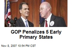 GOP Penalizes 5 Early Primary States