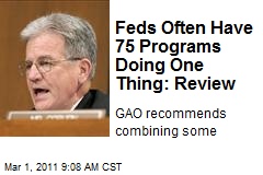 Feds Often Have 75 Programs Doing One Thing: Review