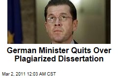 German Defense Minister Guttenberg Steps Down Over Plagiarized Thesis
