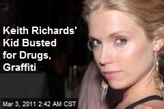 Keith Richards' Kid Busted for Drugs, Graffiti