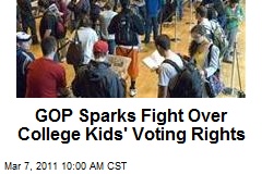 GOP Sparks Fight Over College Kids' Voting Rights