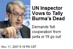 UN Inspector Vows to Tally Burma's Dead