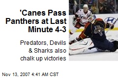 'Canes Pass Panthers at Last Minute 4-3