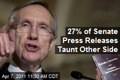 27% of Senate Press Releases Taunt Other Side