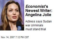 Economist 's Newest Writer: Angelina Jolie