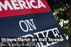 Writers March on Wall Street