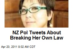 NZ Pol Tweets About Breaking Her Own Law