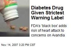 Diabetes Drug Given Strictest Warning Label