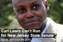 Carl Lewis Cannot Run for New Jersey State Senate, Declares Lieutenant Governor