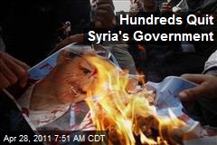 Hundreds Quit Syria&#39;s Government