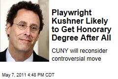 CUNY Will Reconsider Decision to Balk on Honorary Degree for Playwright Tony Kushner