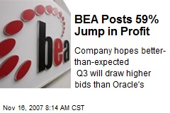 BEA Posts 59% Jump in Profit