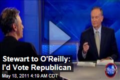 Jon Stewart on The O'Reilly Factor: I'd Vote Against Obama