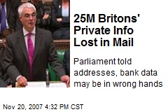 25M Britons' Private Info Lost in Mail