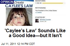 &#39;Caylee&rsquo;s Law&#39; Sounds Like a Good Idea&mdash;but It Isn&#39;t