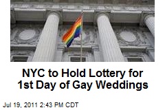 NYC to Hold Lottery for 1st Day of Gay Weddings