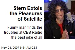 Stern Extols the Pleasures of Satellite