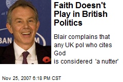 Faith Doesn't Play in British Politics
