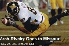 Arch-Rivalry Goes to Missouri