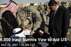6,000 Iraqi Sunnis Vow to Aid US