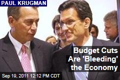 Paul Krugman: Budget Cuts are 'Bleeding' the Economy