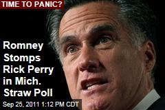 Mitt Romney Schools Rick Perry in Michigan Straw Poll