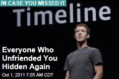 Everyone Who Unfriended You on Facebook Hidden Again
