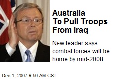 Australia To Pull Troops From Iraq