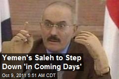 Yemen&#39;s Saleh to Step Down &#39;in Coming Days&#39;