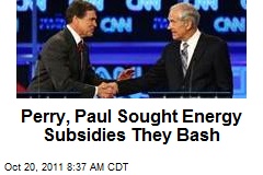 Perry, Paul Sought Energy Subsidies They Bash
