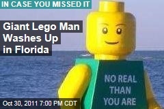 Giant Lego Man Washes Up in Fla.