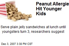 Peanut Allergies Hit Younger Kids